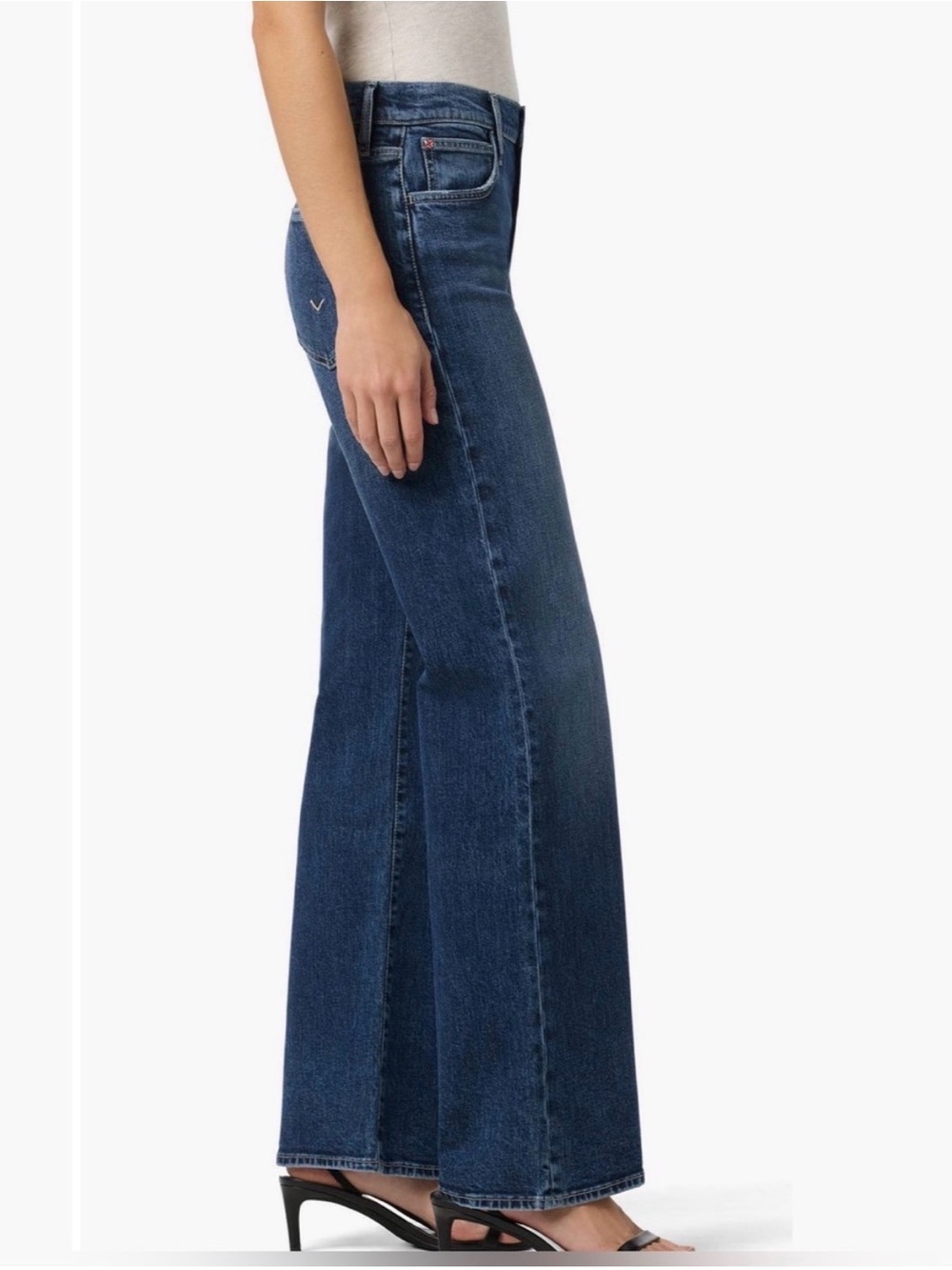 Hudson Rosalie High Rise Wide Leg Jeans Alcott Wash Size 30 - Picture 7 of 14